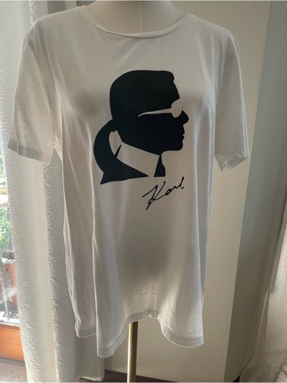 Karl Lagerfeld Iconic Profile Graphic Tee — White